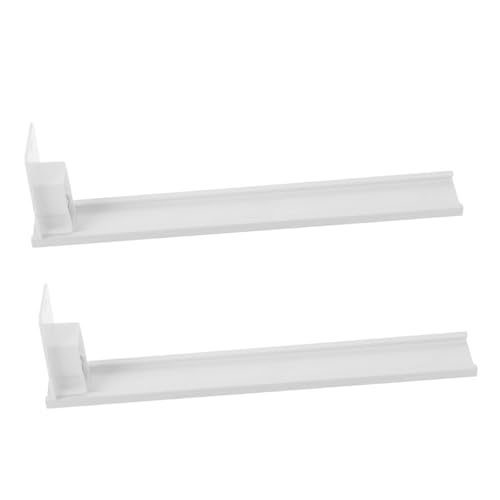 DECOMELODY Organizador de Latas para Refrigerador Autodeslizante 2 Piezas Empujador de Estantes para Bebidas Múltiples Blanco Dispensador de Bebidas para Nevera Soporte para Latas de