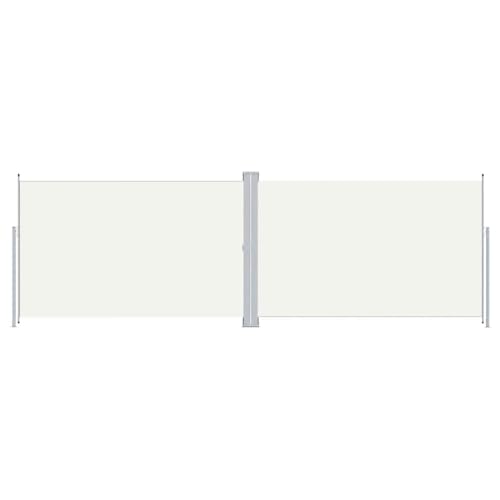 vidaXL Seitenmarkise Ausziehbar Sonnenschutz Sichtschutz Windschutz Seitenwandmarkise Seitenrollo Markise Balkon Garten Terrasse Creme 200x600cm