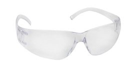 Radnor Glasses Safety Clear Anti-Scratch Anti-Fog Classic Unframed Clear Flexible Temple Wrap-Around Single Ansi Z87+ - 1 Box of 12