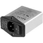 06EK3A, Power Entry Module EMI Filtered M 3 POS 250VAC 6A Switch/Fuse/Voltage Selector ST 1 Port