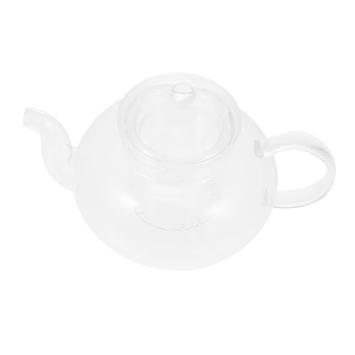 Happyyami Transparent Glass Teapot With Reusable Infuser Small Teapot For Loose Leaf Tea Borosilicate Glass Comfortable Handle Present For Tea Lovers