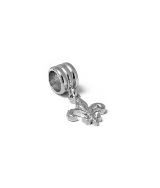 Charm Flor de Lis de Plata 925 de 20 MM para pulsera de cadena de serpiente 4