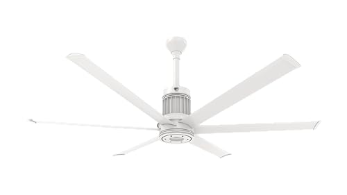 Image of Big Ass Fans i6 72 inch Smart Indoor Ceiling Fan, SenseMe Technology, High Airflow Modern Ceiling Fan, WiFi App Control, White