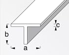 T-Profil Aluminium Alu Stange Alu-T Schiene Träger Aluprofil bis 2m (T-Profil Alu, Länge 500mm, b=20mm, a=40mm, c=2mm)