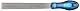 PFERD Werkstattfeile Halbrund, 150mm, halbrunde Feile, Kreuzhieb H2 auf zwei Seiten, inkl. Ergonomie-Feilenheft, 11213157 – für universelle Schrupp- und Schlichtarbeiten geeignet