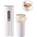 Marbrasse Bathroom Vanity Storage Organizer, Facial Makeup Container Cotton Pads Round Dispenser Box with lid, Automatic Pop-up Cotton Swabs Holder 2 Pack
