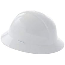 North White High Density Polyethylene Full Brim Hard Hat - 4-Point Strap Type - 6-Point Suspension - Ratchet Adjustment - A119R010000 [PRICE is per EACH]