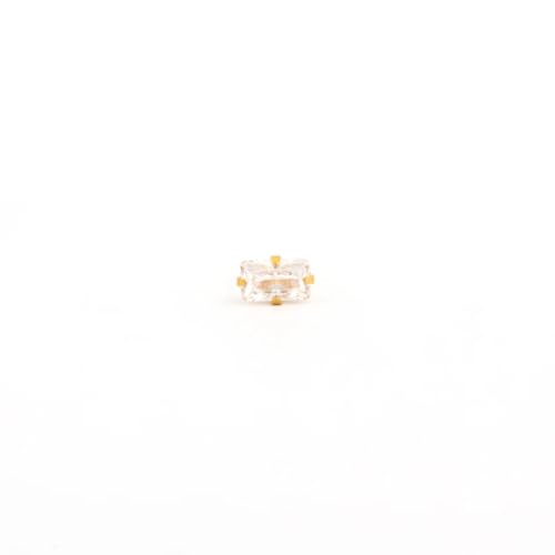 STUDEX Sensitive Cubic Zirconia Stud Earrings 5x3mm | Hypoallergenic and Nickel Safe for Sensitive Ears | Gold Plated Posts | High Fashion Earrings for Women and Men- PR-884-S2