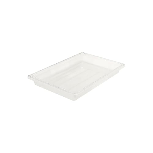 Rubbermaid Commercial Products Large Shallow Food Storage Container, 5 Gallon, Clear, for Restaurant/Kitchen/Cafeteria