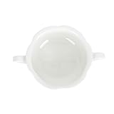 HOODANCOS Cuenco de Blanco con Doble Resistente al Calor Multiusos para Ensaladas Postres y Frutas para Cocina y Restaurante Compacto y Duradero