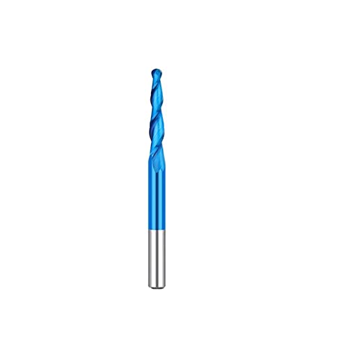Fresa de punta esférica cónica R1.0 de carburo para grabado preciso en máquinas CNC de 3.175mm