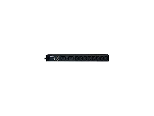 Tripp Lite Basic PDU, 14 Outlets (12 C13, 2 C19), 100-240V, C20, C14/L6-20P/L5-20P/5-20P/5-15P, 1.6/3.8kW, 10 ft. Cord, 1U Rack-Mount Single-Phase PDU (PDUNV)