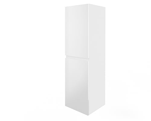 wohnartig® Stella Badhochschrank hängend | Weiß | Weiß Hochglanz | 30 x 31,5 x 110 cm – schmaler Badezimmerschrank mit Türen und Regalböden | platzsparender Badschrank | Badmöbel wohnartig® Stella Badhochschrank hängend | Weiß | Weiß Hochglanz | 30 x 31,5 x 110 cm – schmaler Badezimmerschrank mit Türen und Regalböden | platzsparender Badschrank | Badmöbel