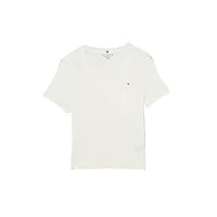 Tommy Hilfiger Donna T-Shirt Maniche Corte Slim Fit Cody Scollo a V, Bianco (Ecru), 60