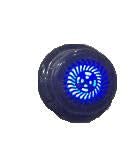 Speaker 5-1/4 Inch Round Marine Speaker Glossy Black UV Protected with LED Light Single