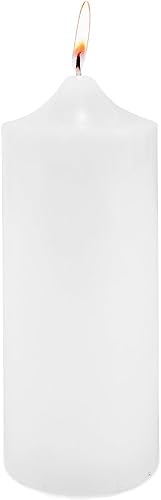 1 X Hanna's 3x6 Pillar Candle (White Unscented) - 3x6-Unscented