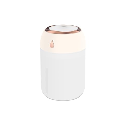 Humidificador con luces de colores 330ML Humidificador con luz de tiempo adecuado for habitaciones pequeñas y dormitorios Humidificador adecuado for bebés, plantas de vivero, humidificador doméstico c