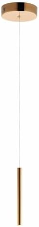 ET2 E10001-RG Flute Mini Metal Tube LED Pendant Ceiling Lighting, 1-Light 1 Watt, 12" H x 1" W, Rose Gold