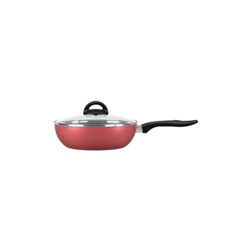 8. Panela Wok Chilli com Tampa 24 cm 24 x 7 cm Cereja - Brinox