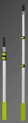 Extendable Telescoping Pole, Aluminum, Green and Silver, Adjustable Extension Handle for Cleaning