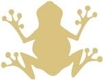Frog Cutout Unfinished Wood Jumping Amphibian Froggy Lily Pad Animal MDF Shape Canvas Style 1
