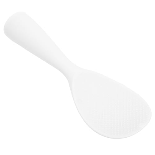 OUNONA Silicone Rice Spoon with Handle Nonstick Heat Resistant Rice Spatula for Serving Stirring Cooking Stand Up Design for Convenient Kitchen Use