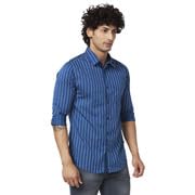Image of Spykar Men's Regular Fit N /A Full Sleeve Striped Casual Shirts