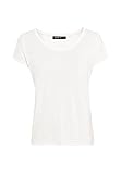 Fließender Fall HALLHUBER Basic-Shirt mit Rundhalsausschnitt gerade und weit geschnitten Offwhite, XXL