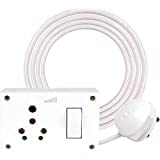 Switch Button 1.5 mm Long Wire Cable Cord with 16 Amp Socket