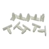 Agrafes Plastiques pour Enjoliveur Pare Chocs Avant et Arrière, Compatible avec 205 BX CX, Blanc, Lot de 10