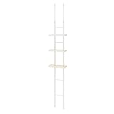 カインズ(CAINZ) 壁面＆すきま用 突っ張り収納ラック ホワイト 幅17cm 奥行35cm 高さ200〜250cm 組立簡単 壁面収納 つっぱり ランドリーラック