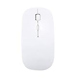 Yowablo PC Maus 1600dpi USB drahtlose optische Maus, 2.4G Empfänger(Weiß)