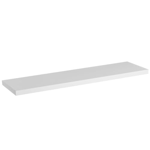 Miniatura 5 de Lolahome Estante De Pared Flotante De Madera Mdf Blanco Decorativo,Balda De Pared,De 23x120 Cm Para Salón, Cocina, Oficina, Dormitorio,Resistente