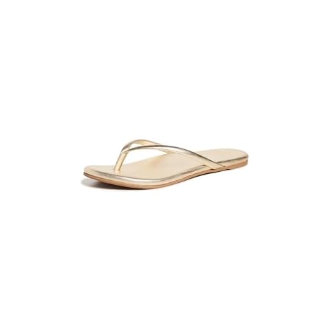 beek Women's Sunbeam Flip Flops, Platinum, Metallic, Gold, 8 Medium US Cover