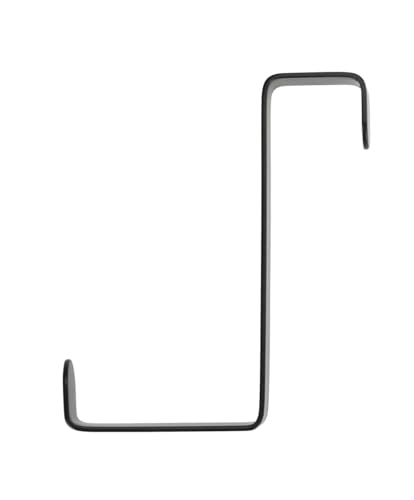 WENKO Türhaken 4er Set, Garderobenhaken für die Tür in Bad oder Küche, 7,6 x 1,2 x 6 cm, schwarz matt