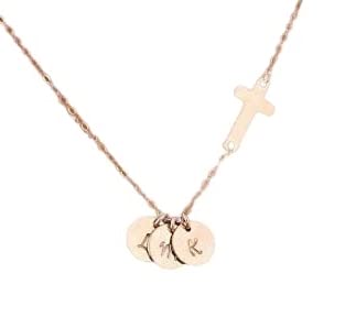 Personalized Small Sideways Cross and 