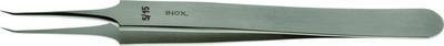 EMS 0203-515-PO Tweezer, #5/15 Dumoxel Alloy, Positive Action, Biological Grade, Thin Tip, Bent 15 Degrees, for Hairspring, 105 mm Height