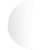 Réglage tactile pratique Beliani Miroir Mural Suspendu Argenté à LED 60 x 120 cm Forme Demi Ronde Minimaliste Loue
