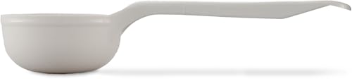 Image of Carlisle FoodService Products Measure Miser Solid Measuring Spoon with Short Handle, 3 Ounces, White, 1 Count (Pack of 1)