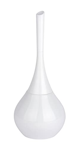 WENKO Brosse WC en céramique Flakon | Porte Brosse WC fermé | Tête de Brosse Noire Interchangeable | Fibres de Brosse résistantes et Flexibles | Céramique et...