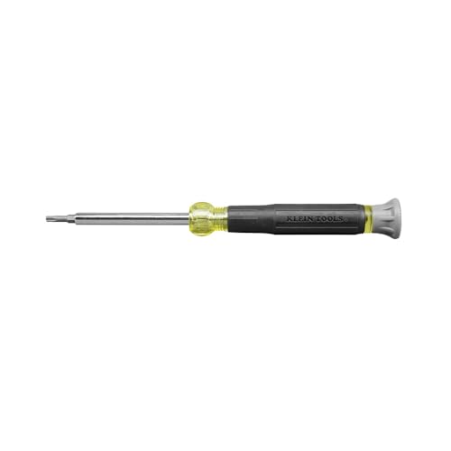 Image of Klein Tools 32585 Multi-bit Precision Screwdriver Set, 4-in-1 Electronics Screwdriver with Industrial Strength TORX Bits, Spin Top