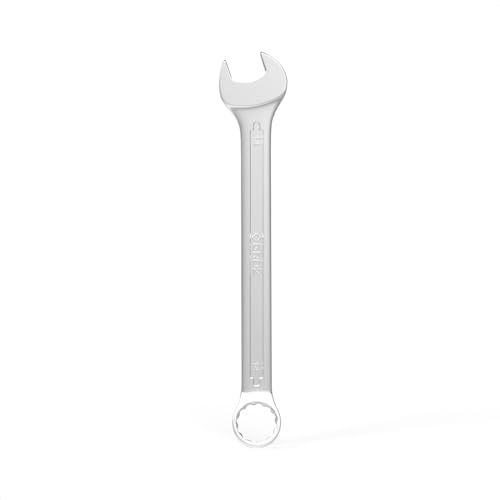 Image of Groz Combination Spanner 14 mm, Length 171 mm | DIN 3113 Standards | Chrome Vanadium, Matt Satin Chrome Combination Wrench Tool | CSP /DIN /14G