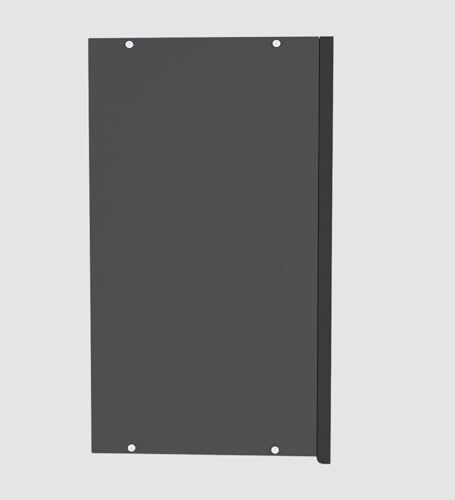 Image of SPECIALITY PANELS Aluminium Black Profile 2 Door Wall Cabinet | Brown Tinted Glass Handless Shutters | Wall Mounted Kitchen Storage Cupboard | Modern Space Saving Organizer | DIY Assembly