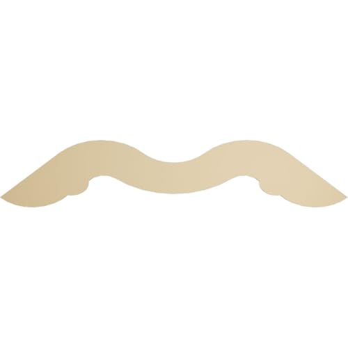 72"W x 27"H x 1 1/2"P (9/12) Pitch Midway Signature Urethane Gable Pediment, Primed Tan