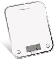 Moulinex BN5000 Optiss digitális konyhai mérleg, edzett üveg, folyadékmérés, fehér