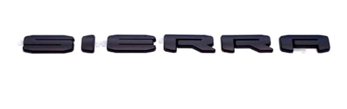 Image of 1x New Overlay Nameplate 3D Badge Emblem Compatible with 2019 2020 2021 2022 Sierra 1500 2500 3500 AT4 (Glossy Black)