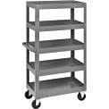 Carrito estantería de acero de 5 niveles, capacidad 800 lb miniatura 2