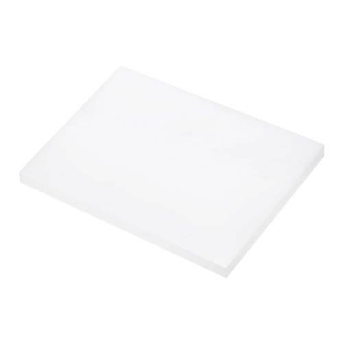 Image of 6 x 8 Inch UHMW Polyethylene Sheets, 3 /8 Inch Thick Ultra High Molecular Weight White Plastic Sheet [for Home, Industrial]