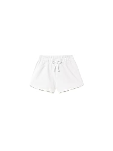Short de felpa Mayoral para bebé niña blanco con cintura elástica suave