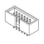 87834-0619 CGrid Hdr W/Pg/Slt .13AuLF 6Ckt MOLEX